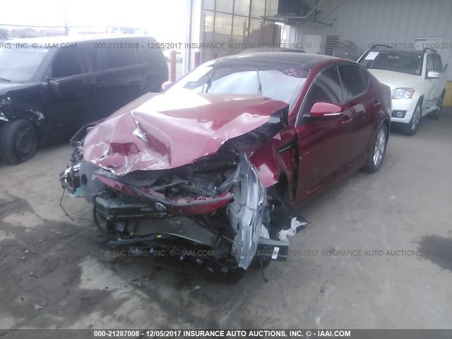 5XXGN4A74FG374802 - 2015 KIA OPTIMA EX RED photo 2