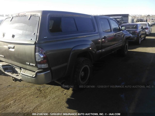 3TMMU4FN6FM080149 - 2015 TOYOTA TACOMA DOUBLE CAB LONG BED BROWN photo 4