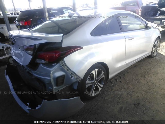 KMHDH6AH3EU029442 - 2014 HYUNDAI ELANTRA COUPE GS/SE SILVER photo 4