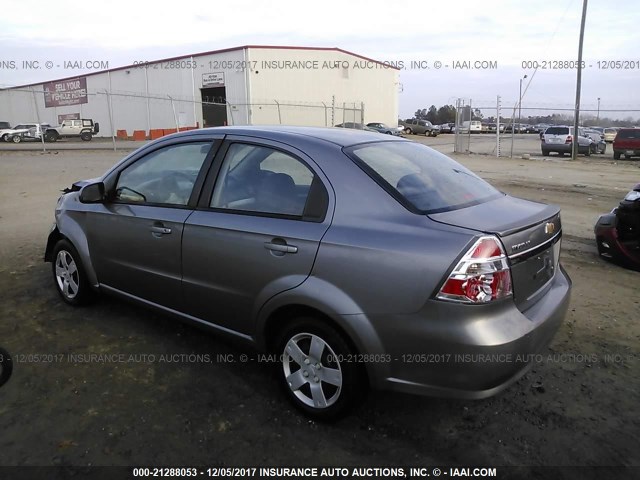 KL1TD5DE6BB134644 - 2011 CHEVROLET AVEO LS/LT GRAY photo 3