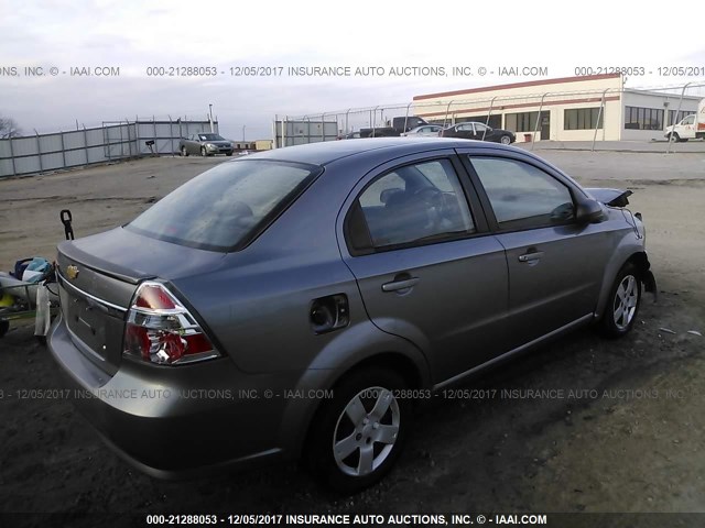 KL1TD5DE6BB134644 - 2011 CHEVROLET AVEO LS/LT 灰色 照片 4