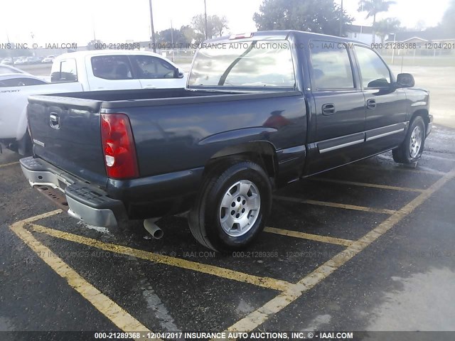 2GCEC13V771130494 - 2007 CHEVROLET SILVERADO C1500 CREW CAB Dark Blue photo 4