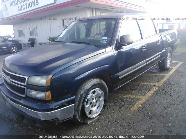 2GCEC13V771130494 - 2007 CHEVROLET SILVERADO C1500 CREW CAB Dark Blue photo 6