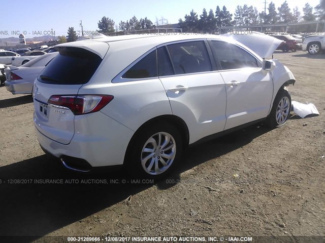 5J8TB3H31GL018461 - 2016 ACURA RDX WHITE photo 4