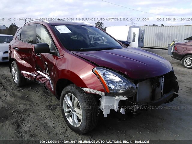 JN8AS5MTXFW658421 - 2015 NISSAN ROGUE SELECT S MAROON photo 1