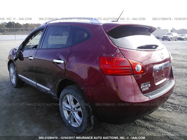 JN8AS5MTXFW658421 - 2015 NISSAN ROGUE SELECT S MAROON photo 3