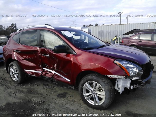 JN8AS5MTXFW658421 - 2015 NISSAN ROGUE SELECT S MAROON photo 6