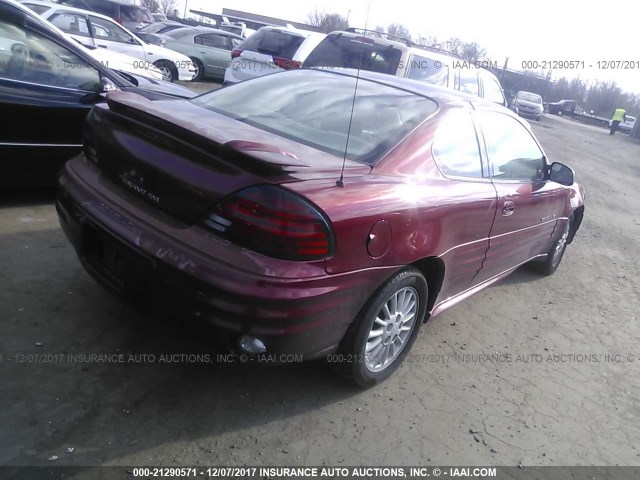 1G2NF12TXYM833489 - 2000 PONTIAC GRAND AM SE1 RED photo 4