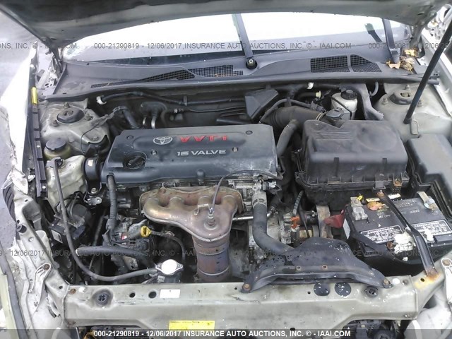 4T1BE32K15U414782 - 2005 TOYOTA CAMRY LE/XLE/SE ვერცხლისფერი ფოტო 10