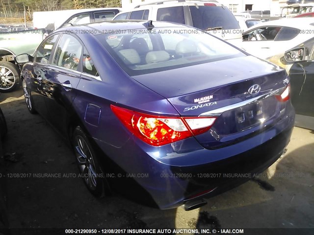 5NPEC4AB5CH403564 - 2012 HYUNDAI SONATA SE/LIMITED BLUE photo 3