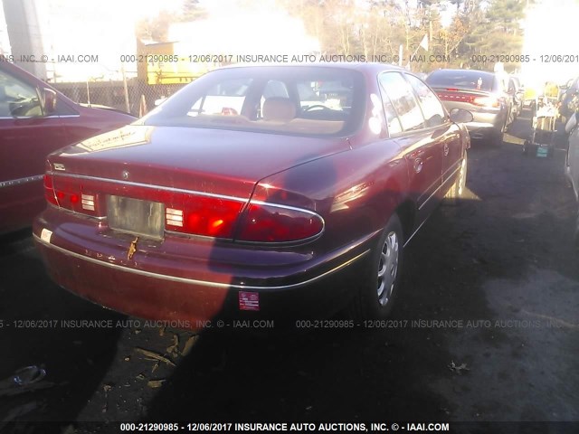 2G4WS52M1W1595788 - 1998 BUICK CENTURY CUSTOM RED photo 4