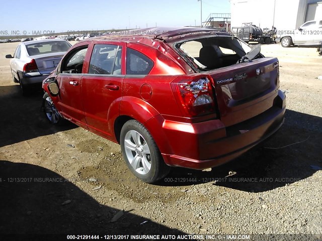 1B3CB4HA8AD586485 - 2010 DODGE CALIBER SXT RED photo 3