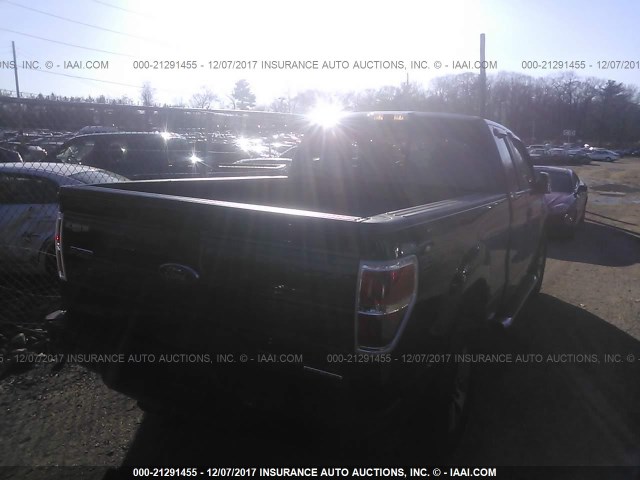 1FTFX1EF1DFC52612 - 2013 FORD F150 SUPER CAB BLACK photo 4