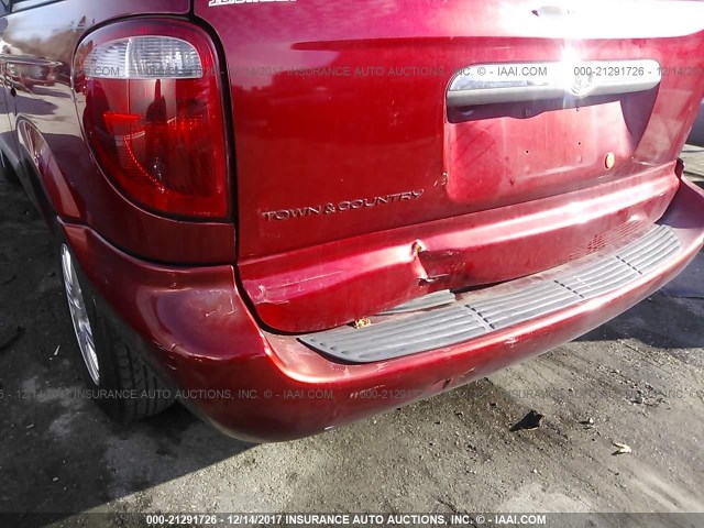 1A4GP45R26B692178 - 2006 CHRYSLER TOWN & COUNTRY  RED photo 6