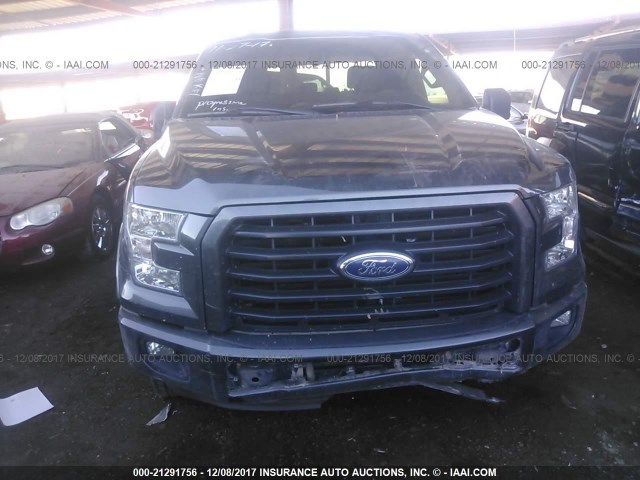 1FTEX1CP9GFA21243 - 2016 FORD F150 SUPER CAB GRAY photo 6