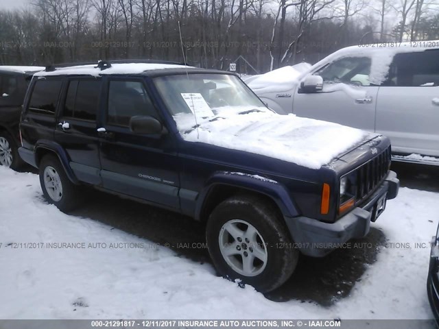 1J4FF68S2XL630817 - 1999 JEEP CHEROKEE SPORT/CLASSIC Ciemnoniebieski zdjęcie 1