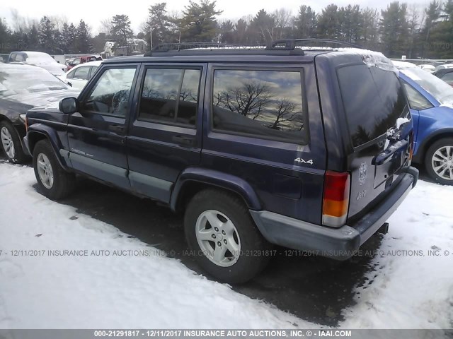 1J4FF68S2XL630817 - 1999 JEEP CHEROKEE SPORT/CLASSIC Ciemnoniebieski zdjęcie 3
