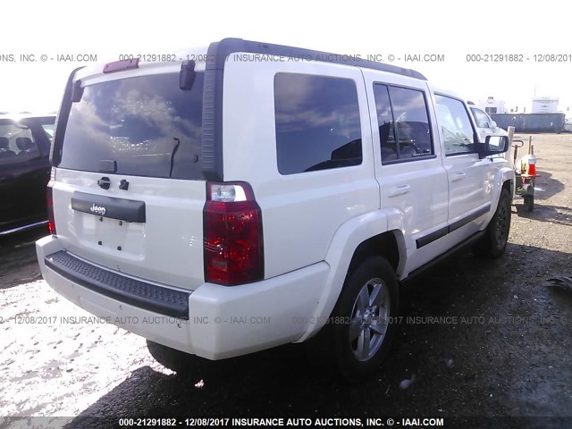 1J8HH48K48C125692 - 2008 JEEP COMMANDER SPORT თეთრი ფოტო 4