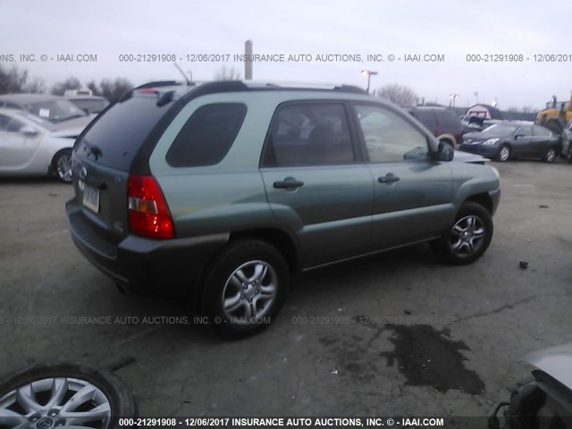 KNDJF723167218922 - 2006 KIA NEW SPORTAGE  GREEN photo 4