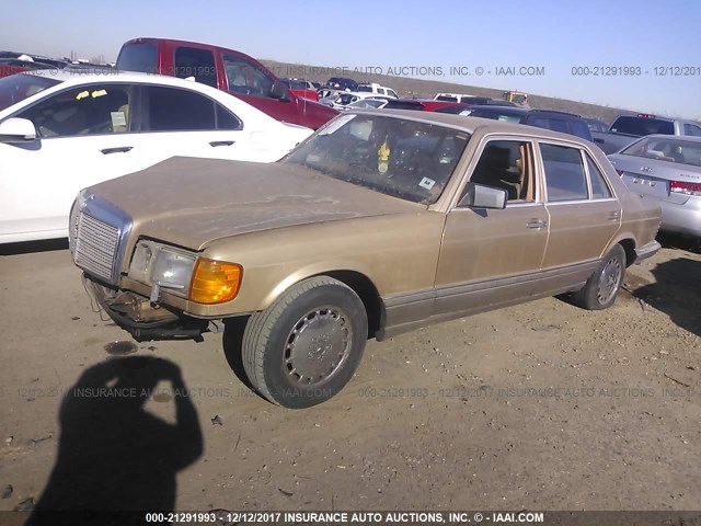 WDBCA35D0HA295726 - 1987 MERCEDES-BENZ 420 SEL GOLD photo 2