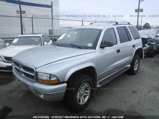 1D4HS58N43F622874 - 2003 DODGE DURANGO SLT PLUS SILVER photo 2