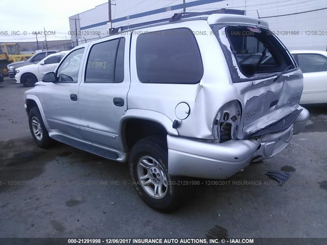 1D4HS58N43F622874 - 2003 DODGE DURANGO SLT PLUS SILVER photo 3