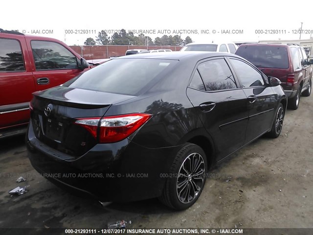 5YFBURHE5FP327641 - 2015 TOYOTA COROLLA L/LE/LE PLS/PRM/S/S PLS BLACK photo 4