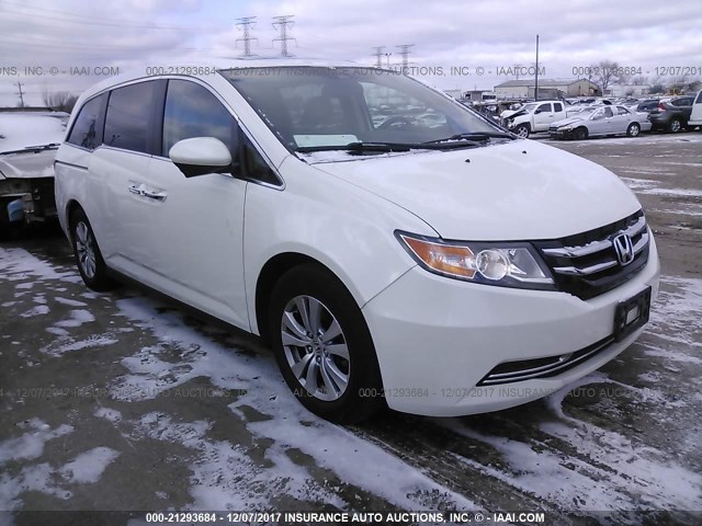 5FNRL5H60EB102329 - 2014 HONDA ODYSSEY EXL თეთრი ფოტო 1
