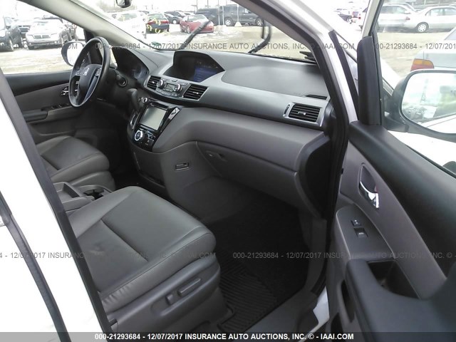 5FNRL5H60EB102329 - 2014 HONDA ODYSSEY EXL თეთრი ფოტო 5