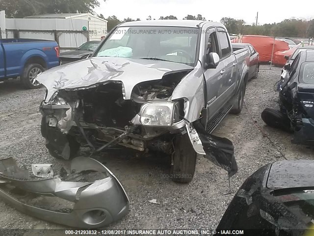 5TBET34145S466500 - 2005 TOYOTA TUNDRA DOUBLE CAB SR5 SILVER photo 2