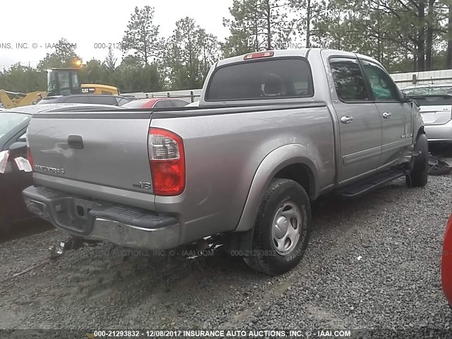 5TBET34145S466500 - 2005 TOYOTA TUNDRA DOUBLE CAB SR5 SILVER photo 4