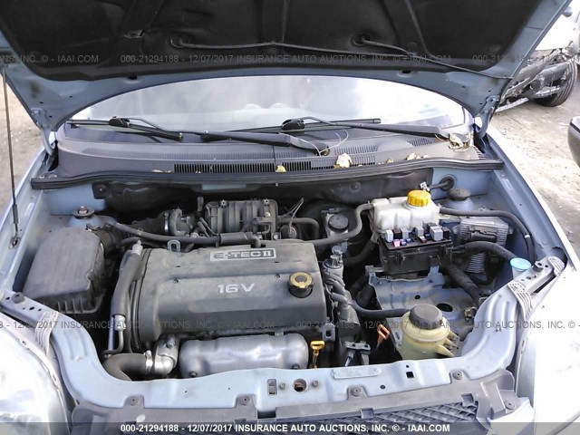 KL1TD56628B092214 - 2008 CHEVROLET AVEO LS Light Blue photo 10