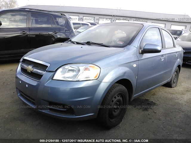 KL1TD56628B092214 - 2008 CHEVROLET AVEO LS Light Blue photo 2