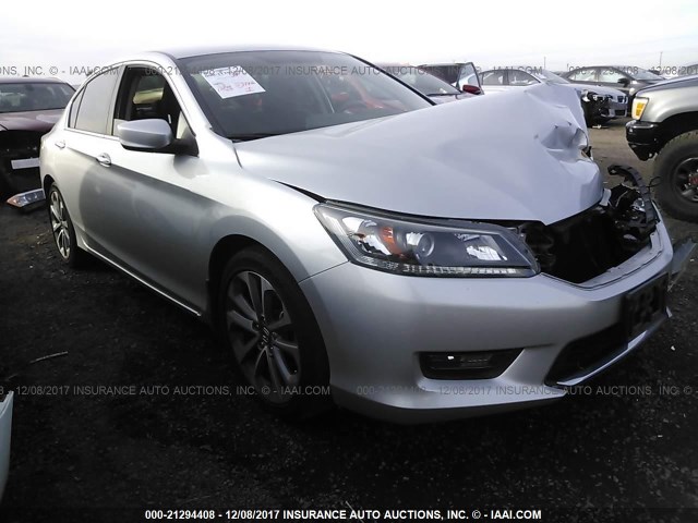 1HGCR2F59FA021905 - 2015 HONDA ACCORD SPORT SILVER photo 1