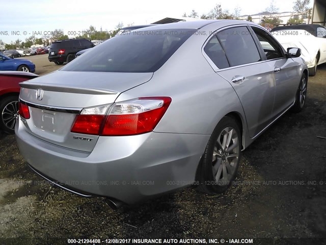 1HGCR2F59FA021905 - 2015 HONDA ACCORD SPORT SILVER photo 4