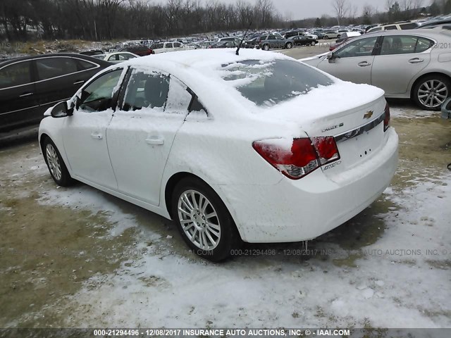 1G1PJ5SB1E7249986 - 2014 CHEVROLET CRUZE ECO WHITE photo 3