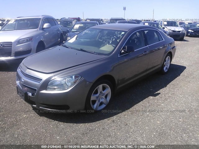 1G1ZB5E1XBF125287 - 2011 CHEVROLET MALIBU LS 灰色 照片 2