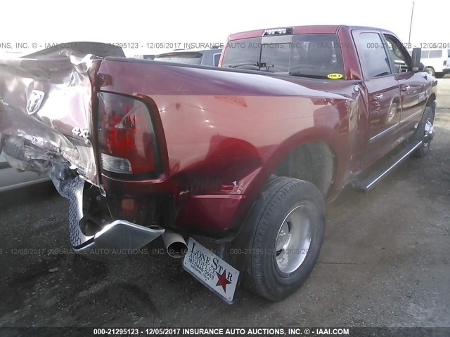 3C63RRHLXFG702764 - 2015 RAM 3500 SLT MAROON photo 4