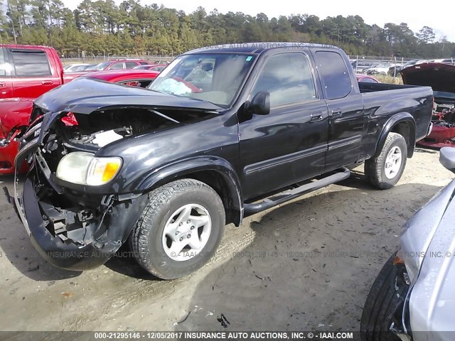 5TBBT44103S335571 - 2003 TOYOTA TUNDRA ACCESS CAB SR5 BLACK photo 2