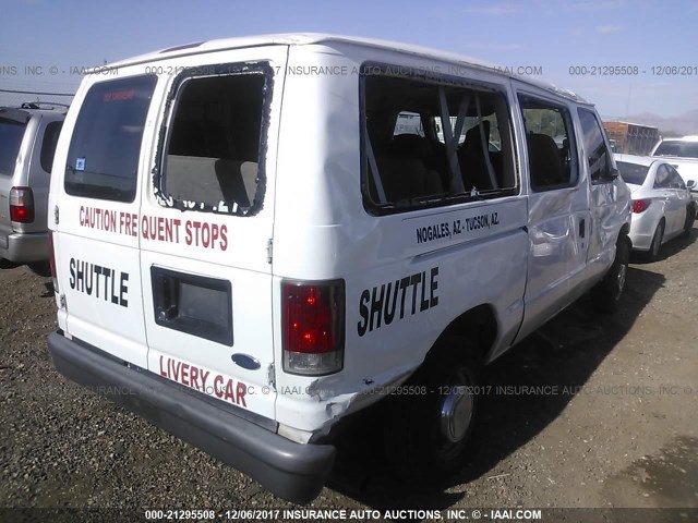 1FMNE31L54HA85602 - 2004 FORD ECONOLINE E350 SUPER DUTY WAGON WHITE photo 4