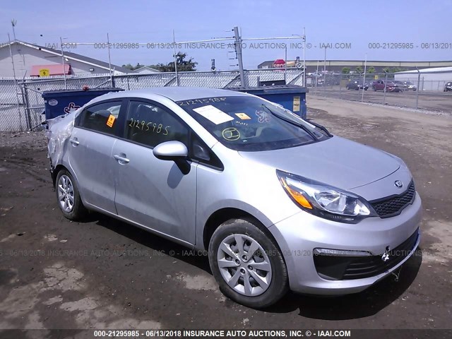 KNADM4A38G6696259 - 2016 KIA RIO LX SILVER photo 1