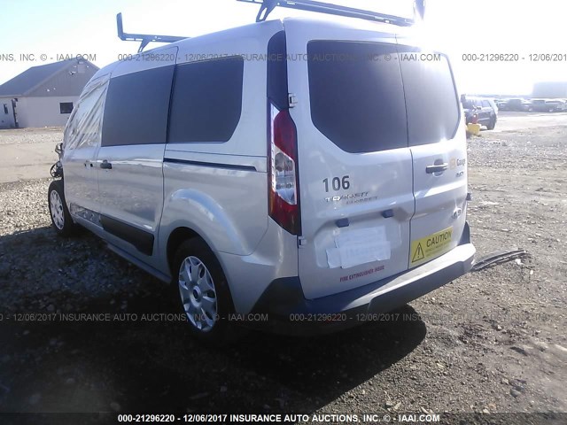 NM0LS7F74G1275019 - 2016 FORD TRANSIT CONNECT XLT SILVER photo 3