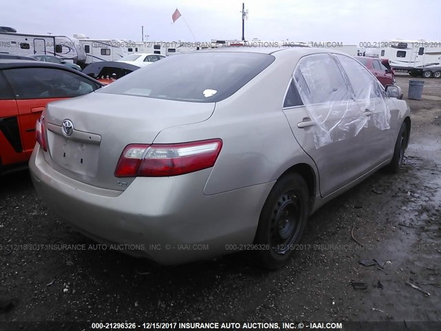 4T1BE46K07U502483 - 2007 TOYOTA CAMRY NEW GENERAT CE/LE/XLE/SE TAN photo 4