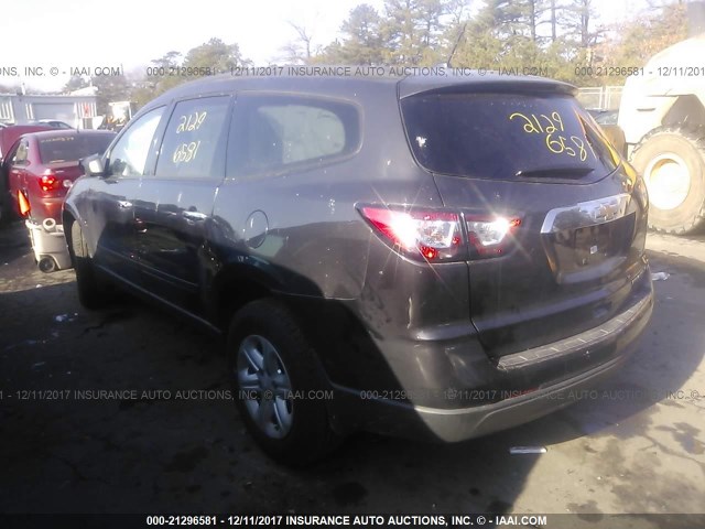 1GNKRFED7DJ215217 - 2013 CHEVROLET TRAVERSE LS GRAY photo 3