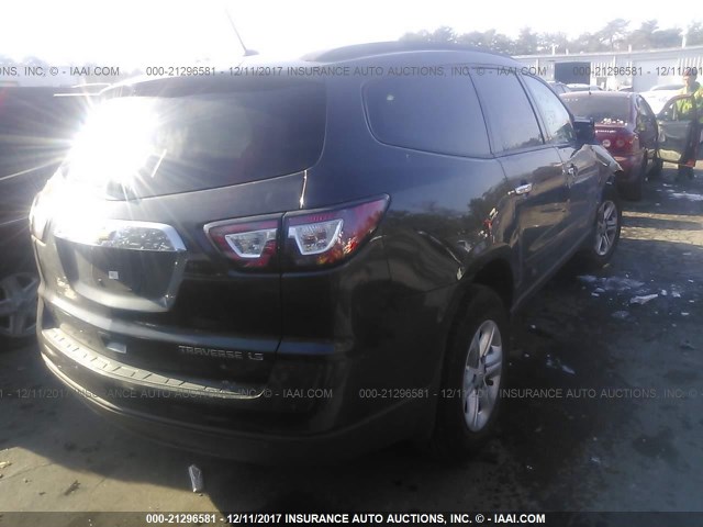 1GNKRFED7DJ215217 - 2013 CHEVROLET TRAVERSE LS GRAY photo 4