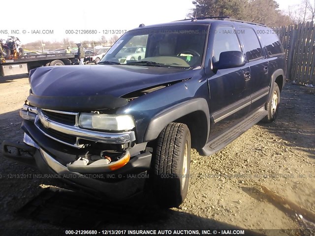 3GNFK16Z15G147485 - 2005 CHEVROLET SUBURBAN K1500 BLUE photo 2