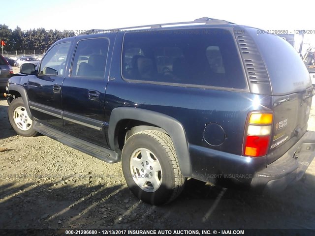 3GNFK16Z15G147485 - 2005 CHEVROLET SUBURBAN K1500 BLUE photo 3