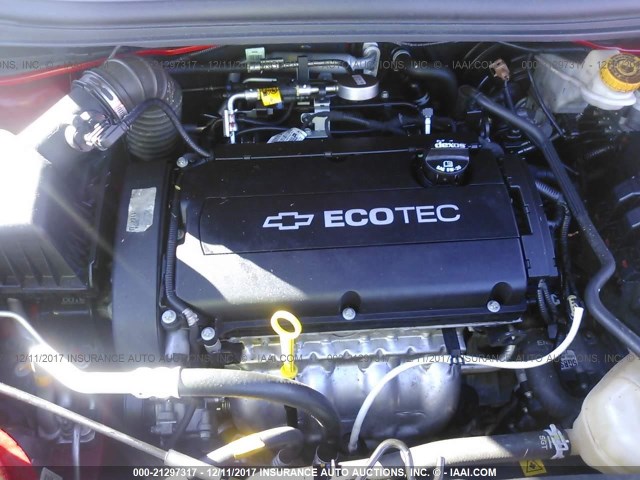 1G1JA5SH6F4218911 - 2015 CHEVROLET SONIC LS 红色 照片 10