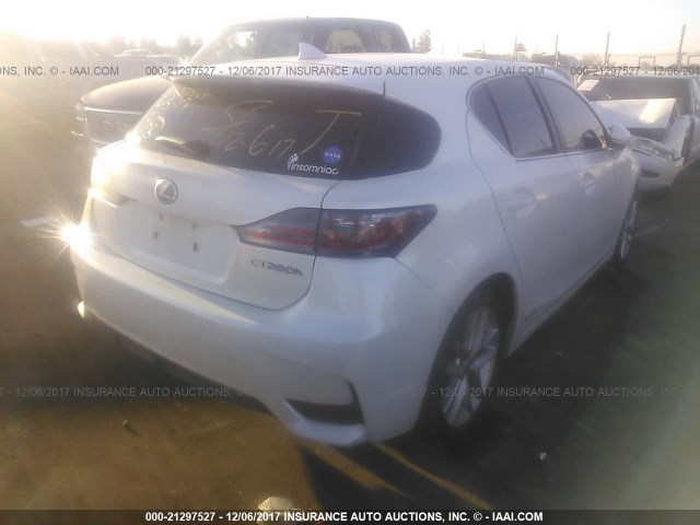 JTHKD5BH8G2257157 - 2016 LEXUS CT 200 WHITE photo 4