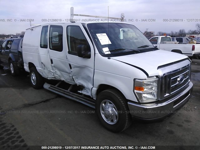 1FTNE2EW0BDA41840 - 2011 FORD ECONOLINE E250 VAN WHITE photo 1